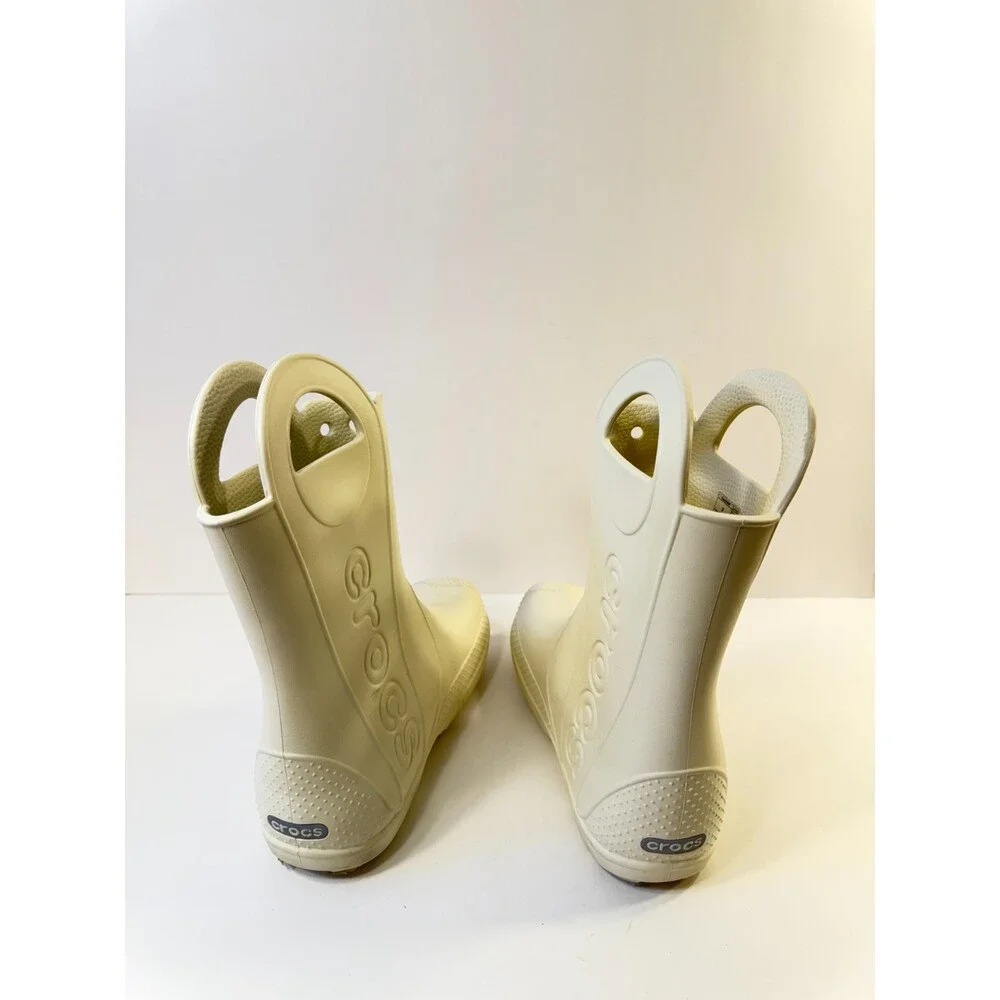 Crocs Unisex Kids Handle It Rain Boots Western Summit White US 3 Big Kids
